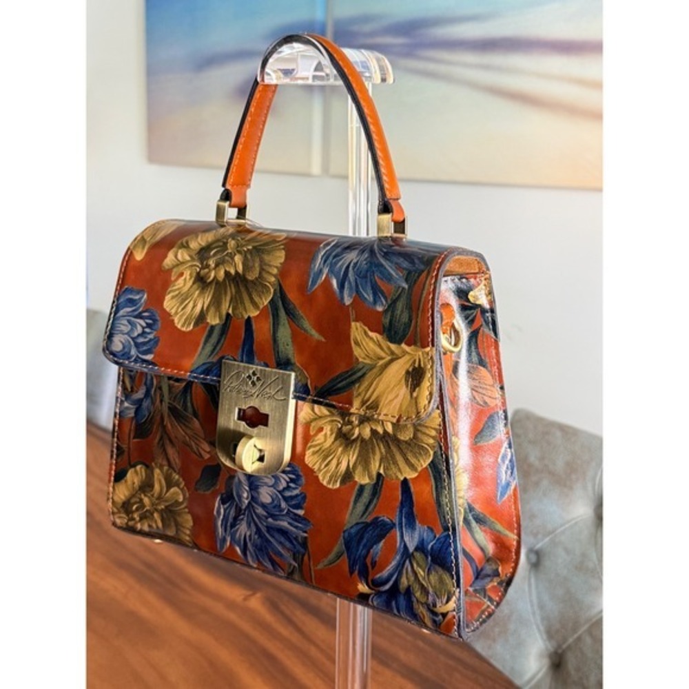 NWT $249 Patricia Nash Marigold Harvest Floral Leather Satchel Crossbody Bag - Picture 15 of 15